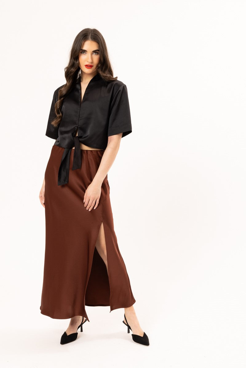 Seeking Lola Viva Skirt Chocolate