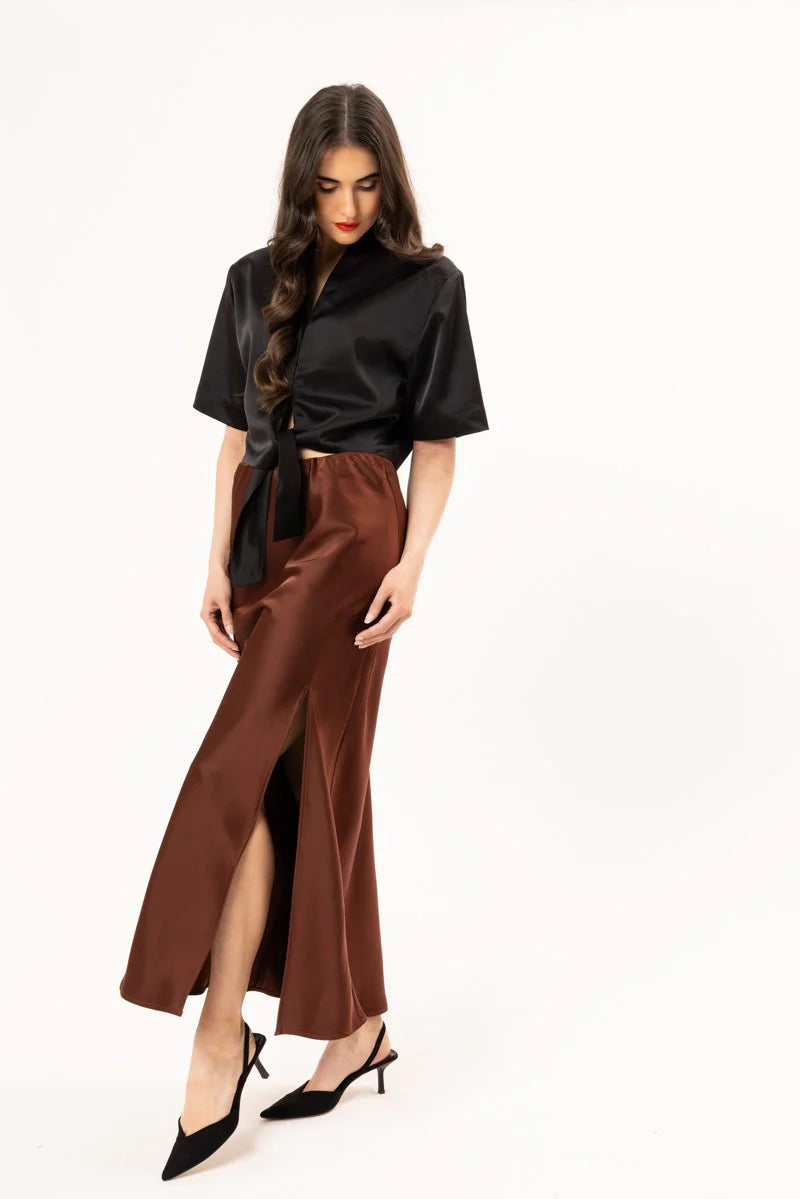 Seeking Lola Viva Skirt Chocolate