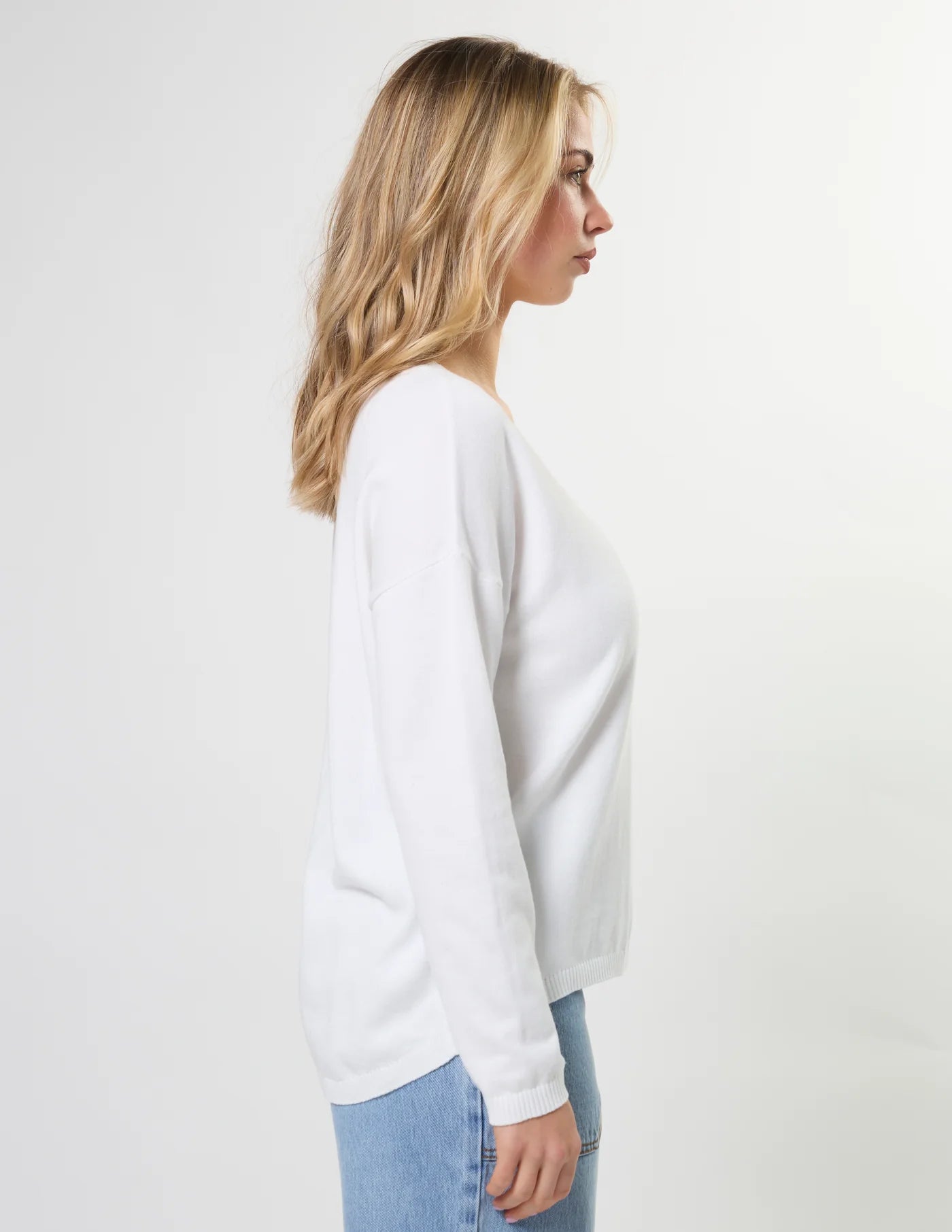 Stella + Gemma Street Pocket Jumper White