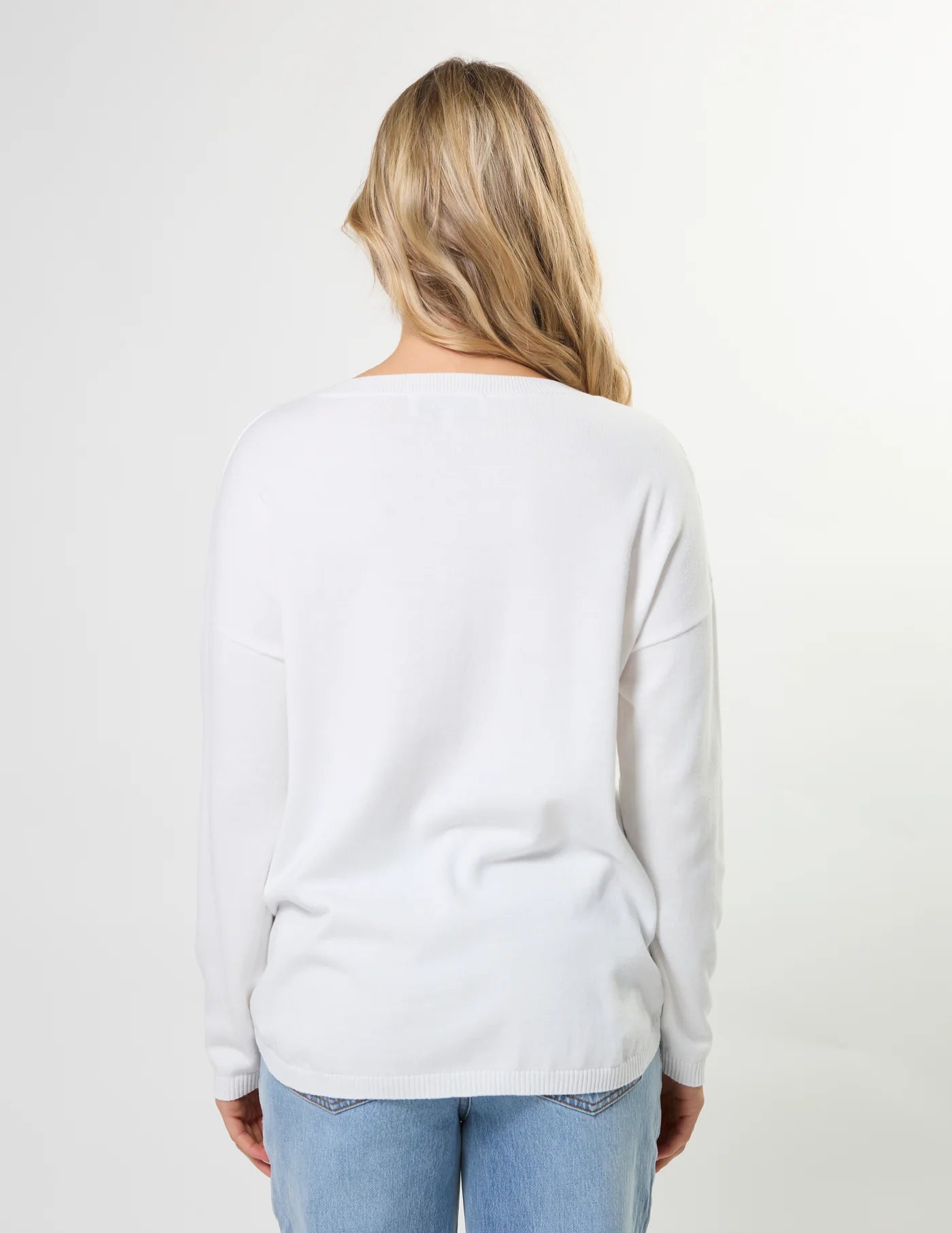 Stella + Gemma Street Pocket Jumper White