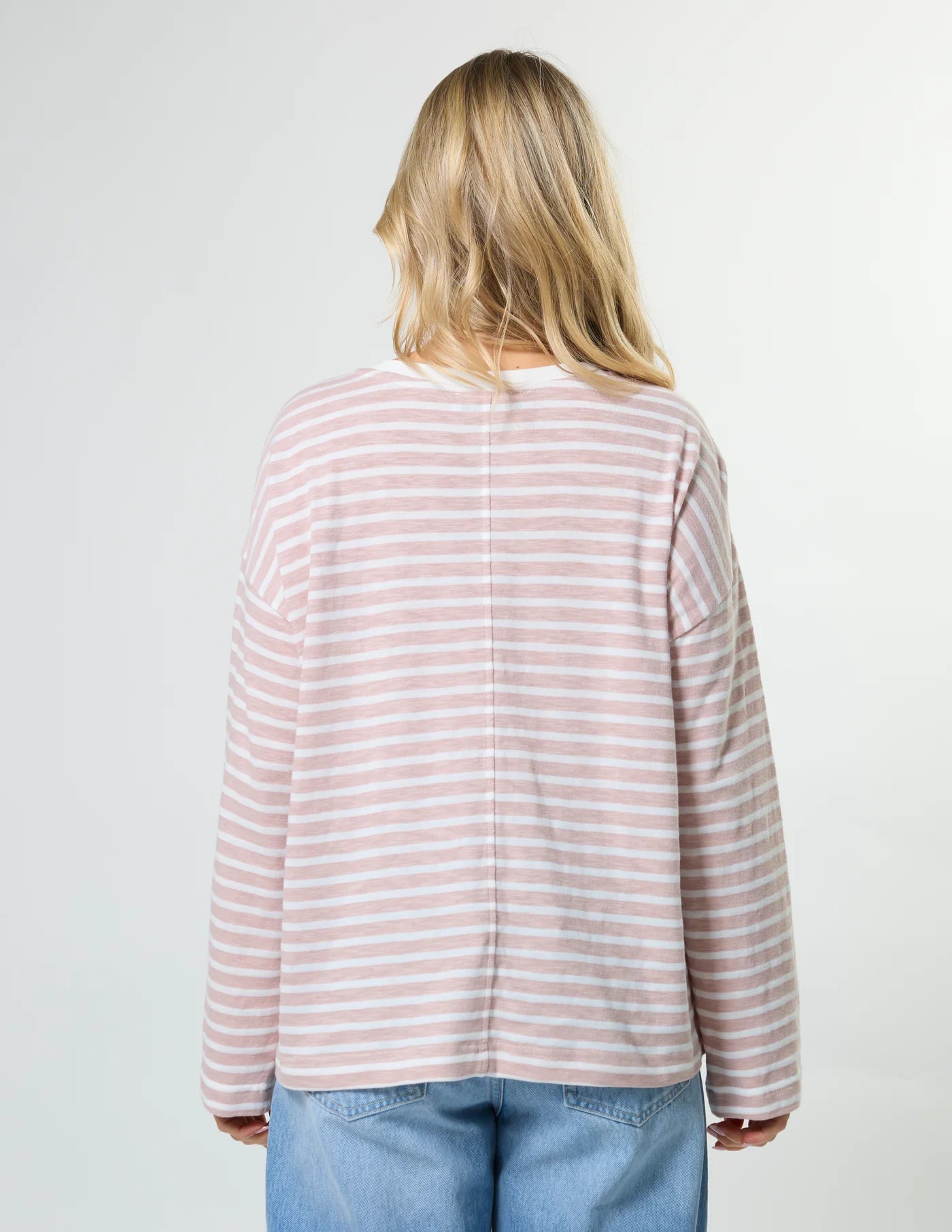 Stella + Gemma Drop Shoulder Tee Petal Stripe