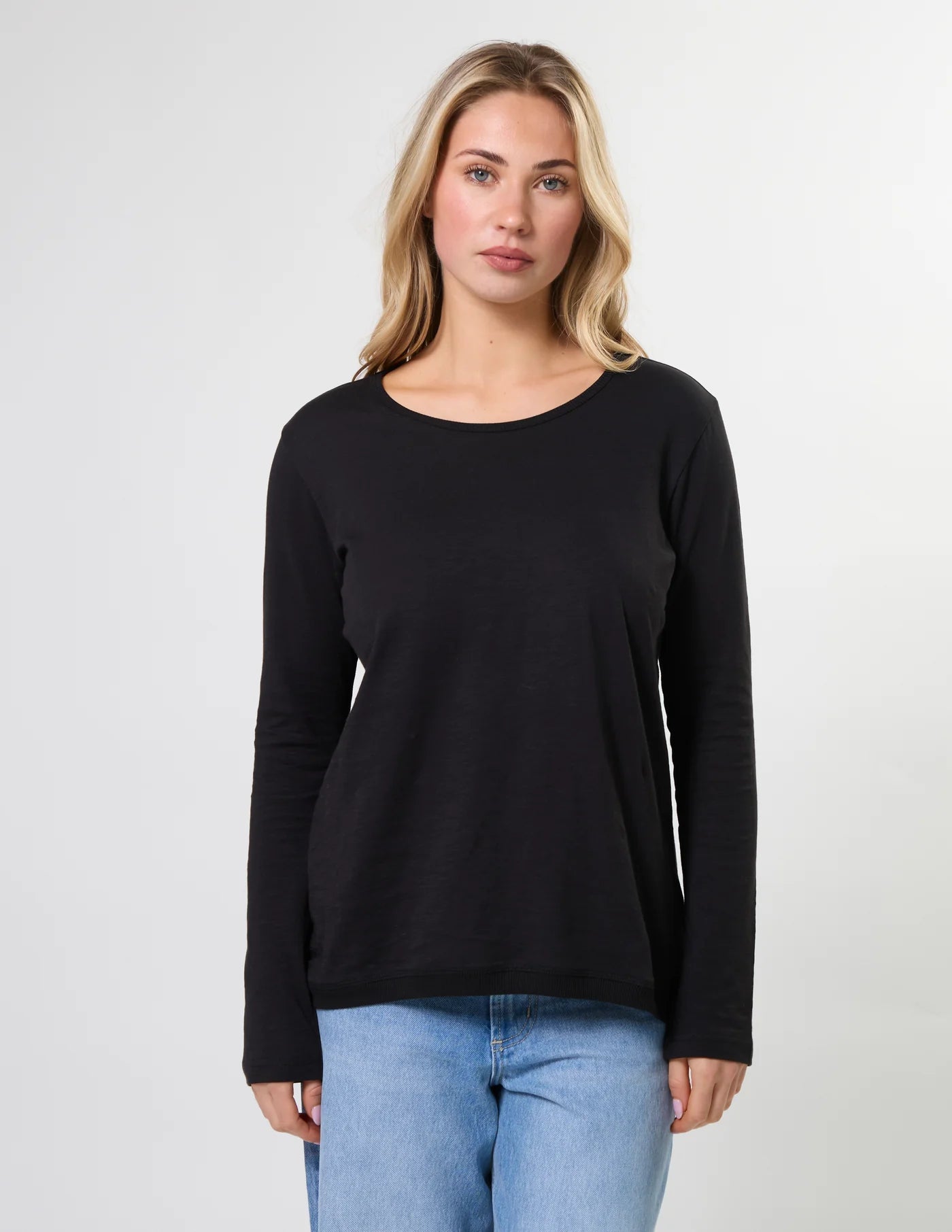 Stella + Gemma Parker Crew Top Black