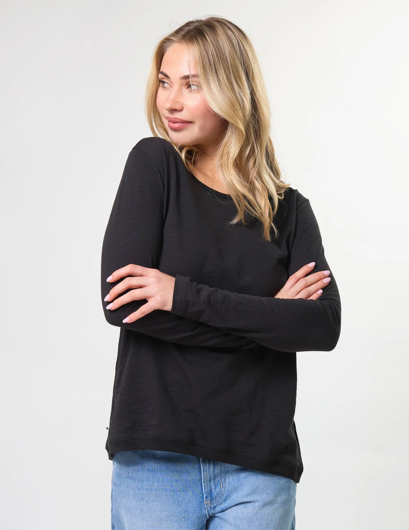 Stella + Gemma Parker Crew Top Black