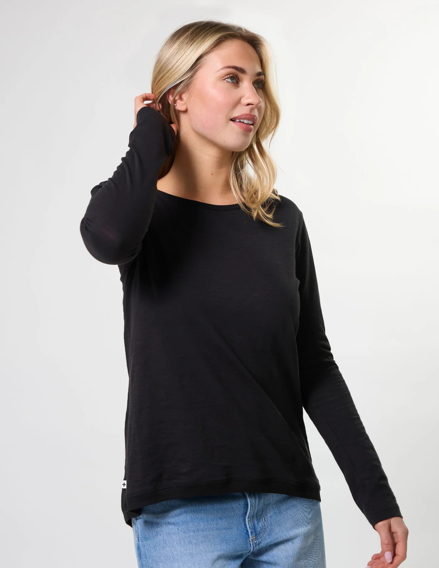 Stella + Gemma Parker Crew Top Black