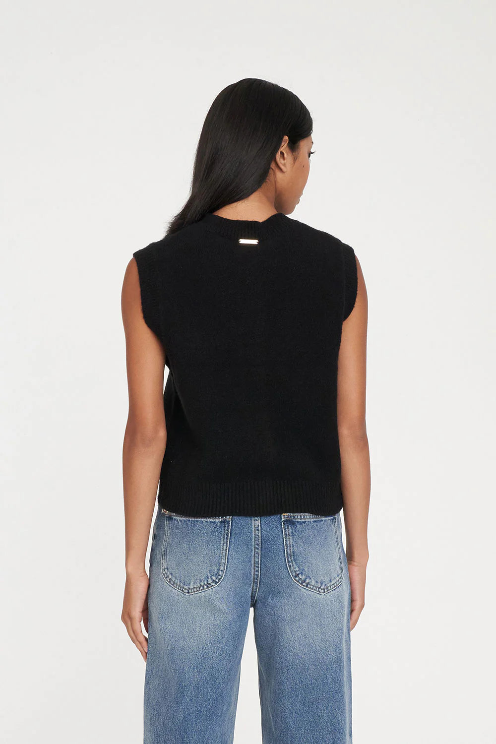Huffer Elle Knit Vest Black
