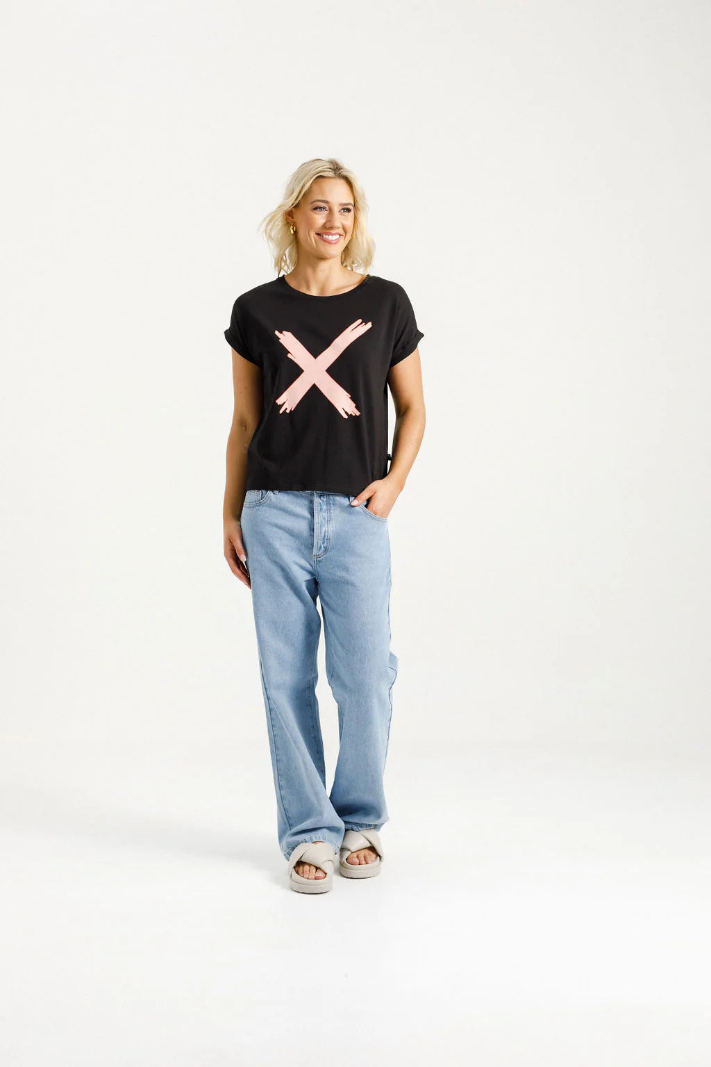 Jackie Tee Black with Blossom Berry