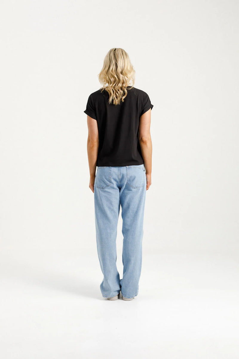 Jackie Tee Black with Blossom Berry