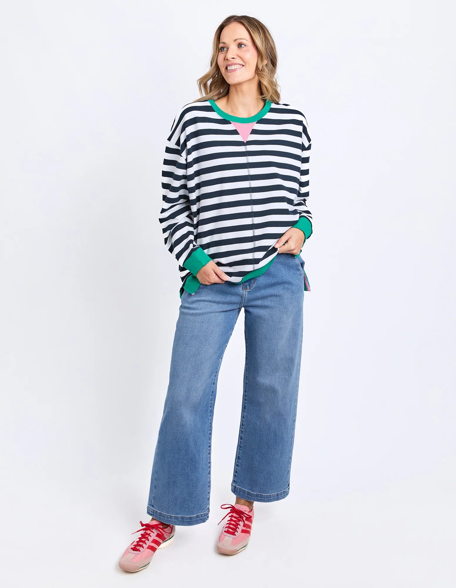 Elm Maps Crew Navy & White Stripe