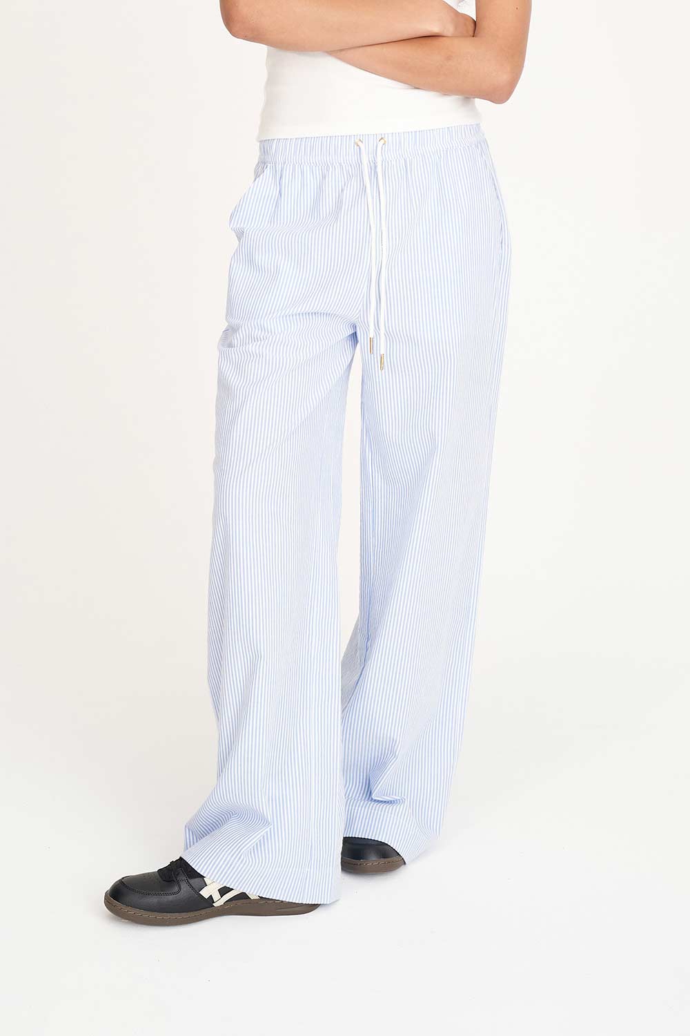 Cruise Lounge Pant Ice Blue Stripe