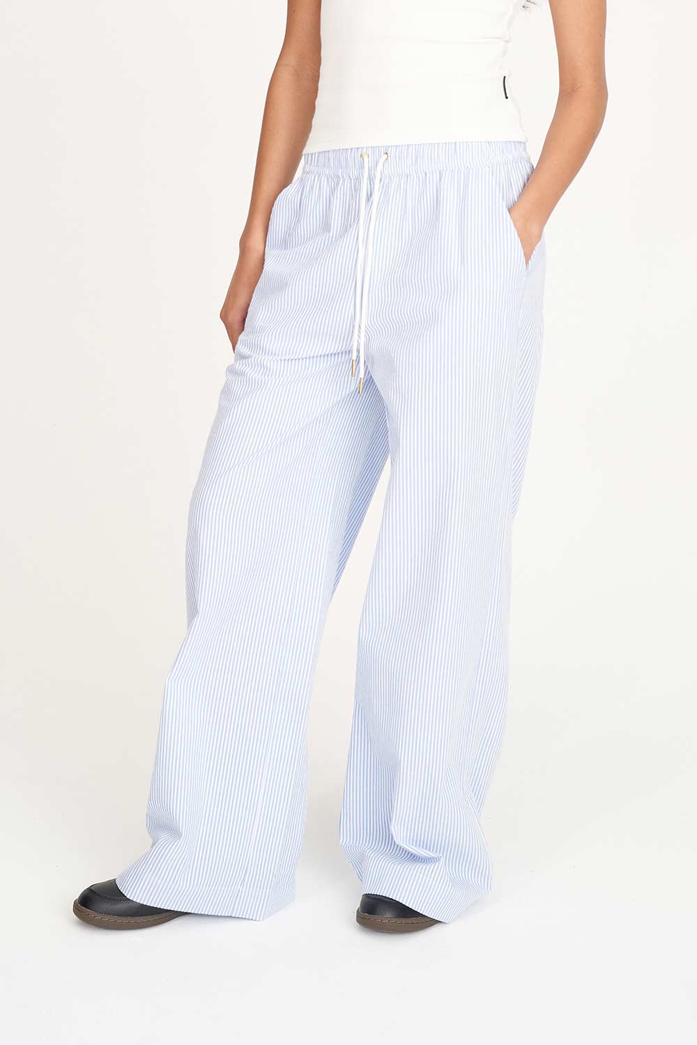 Cruise Lounge Pant Ice Blue Stripe