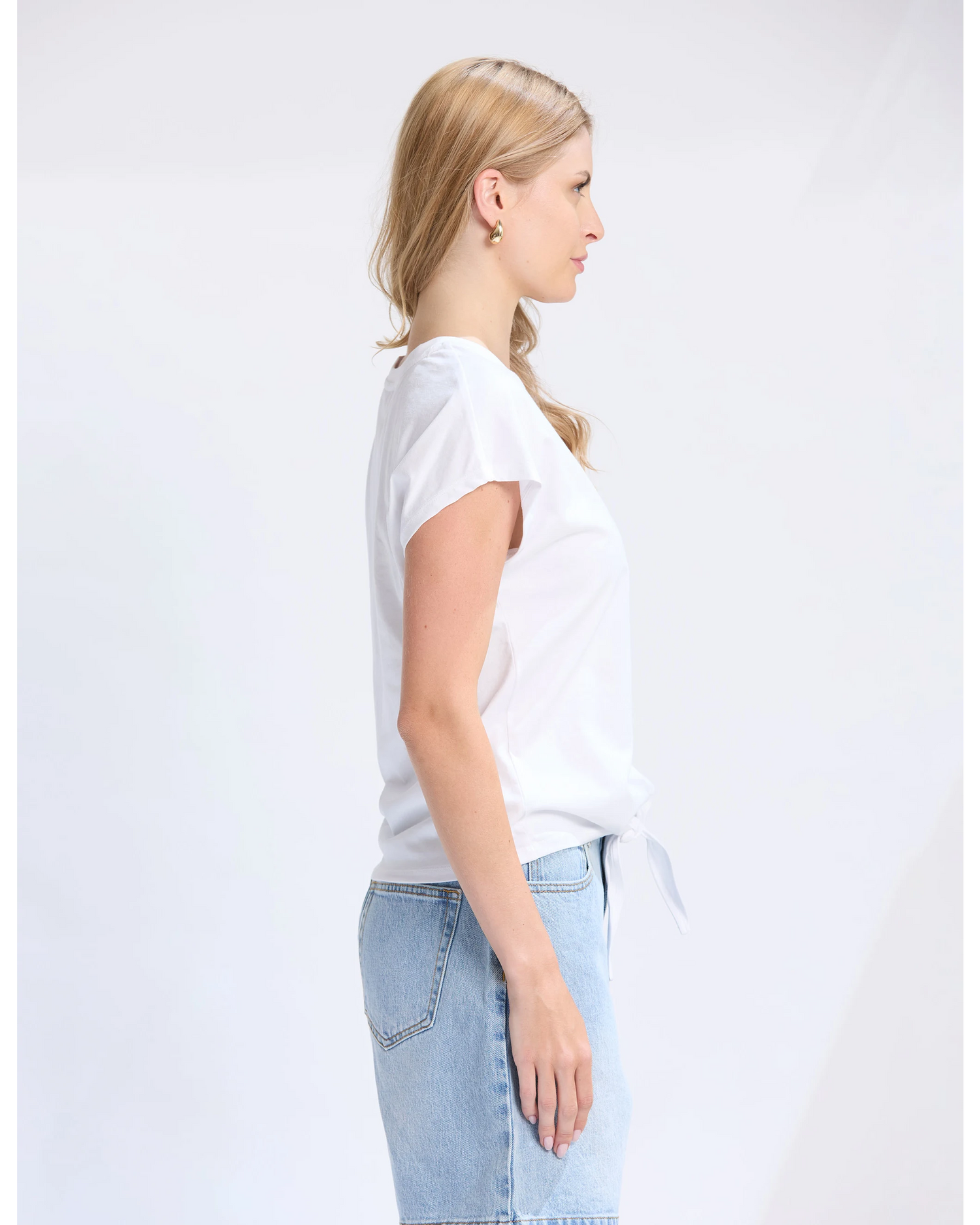 Top Knot Top White