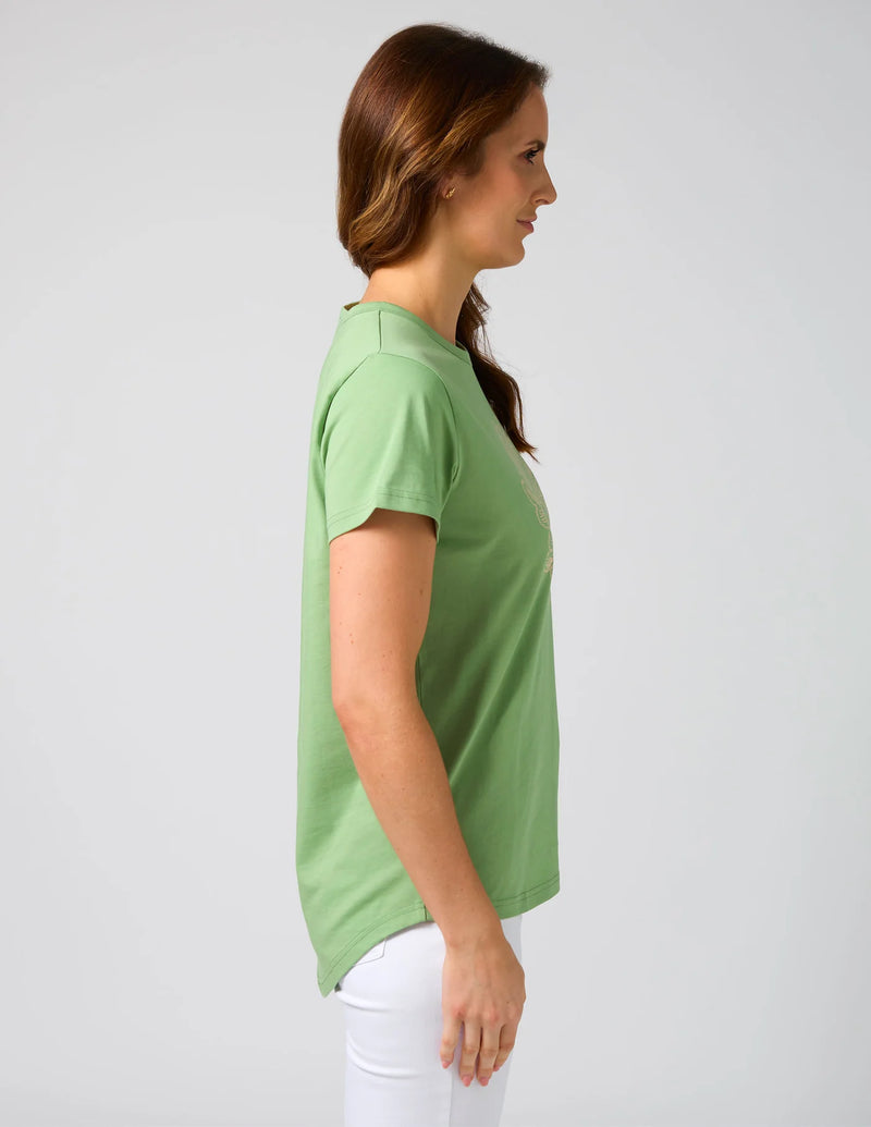 Classic Tee Ibiza Bloom Vintage Green