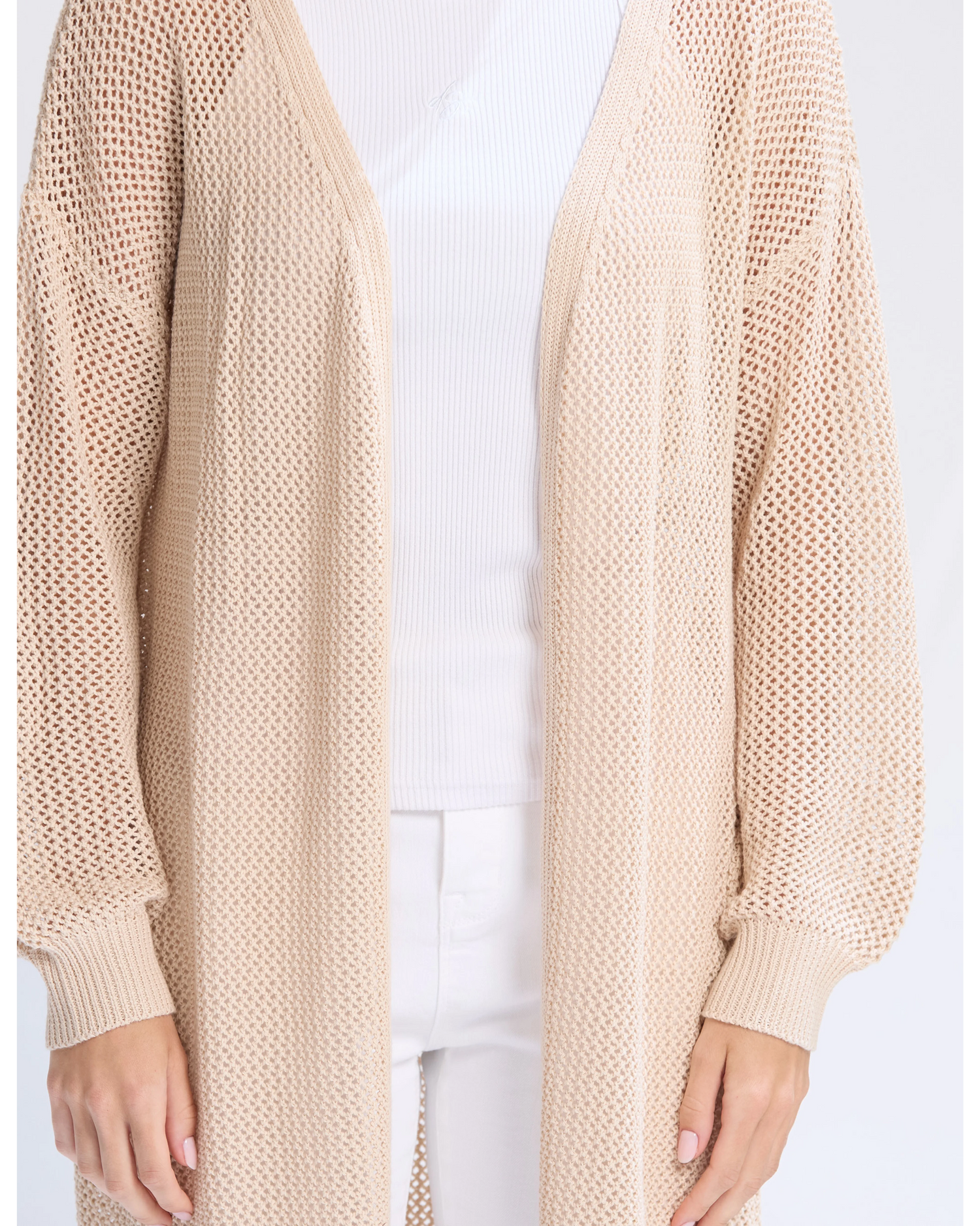 Arizona Mesh Cardigan Natural