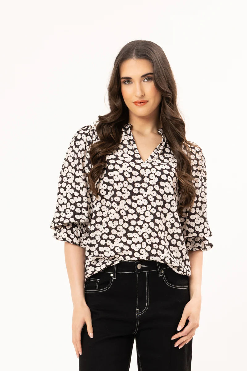 Seeking Lola Graceful Top Midnight Meadow