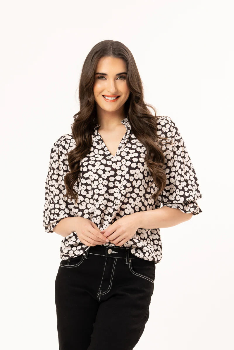 Seeking Lola Graceful Top Midnight Meadow