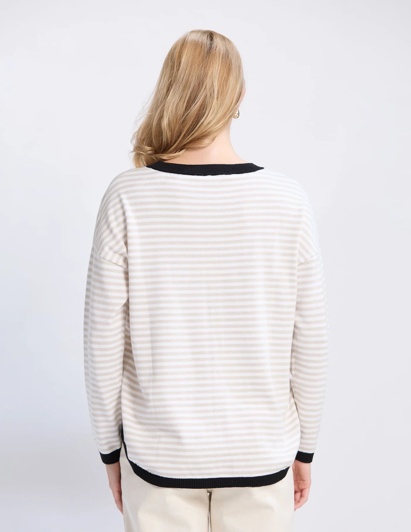 Street Top Beige Stripe