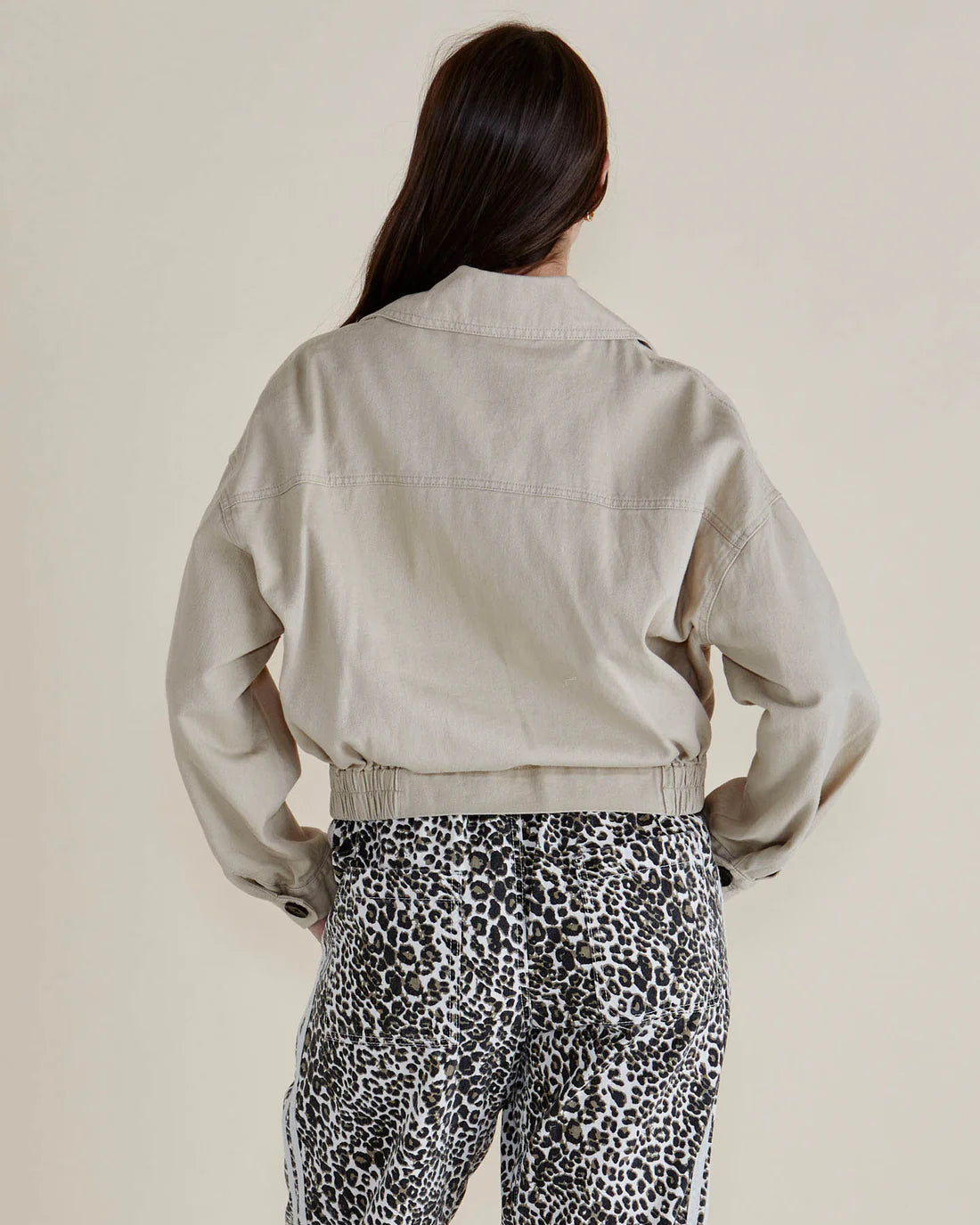 Adaline Crop Trench Coat Beige Neutral