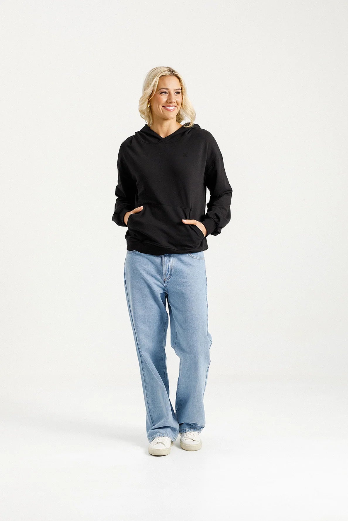 Homelee Alpine Elliot Hoodie Black w Silver X