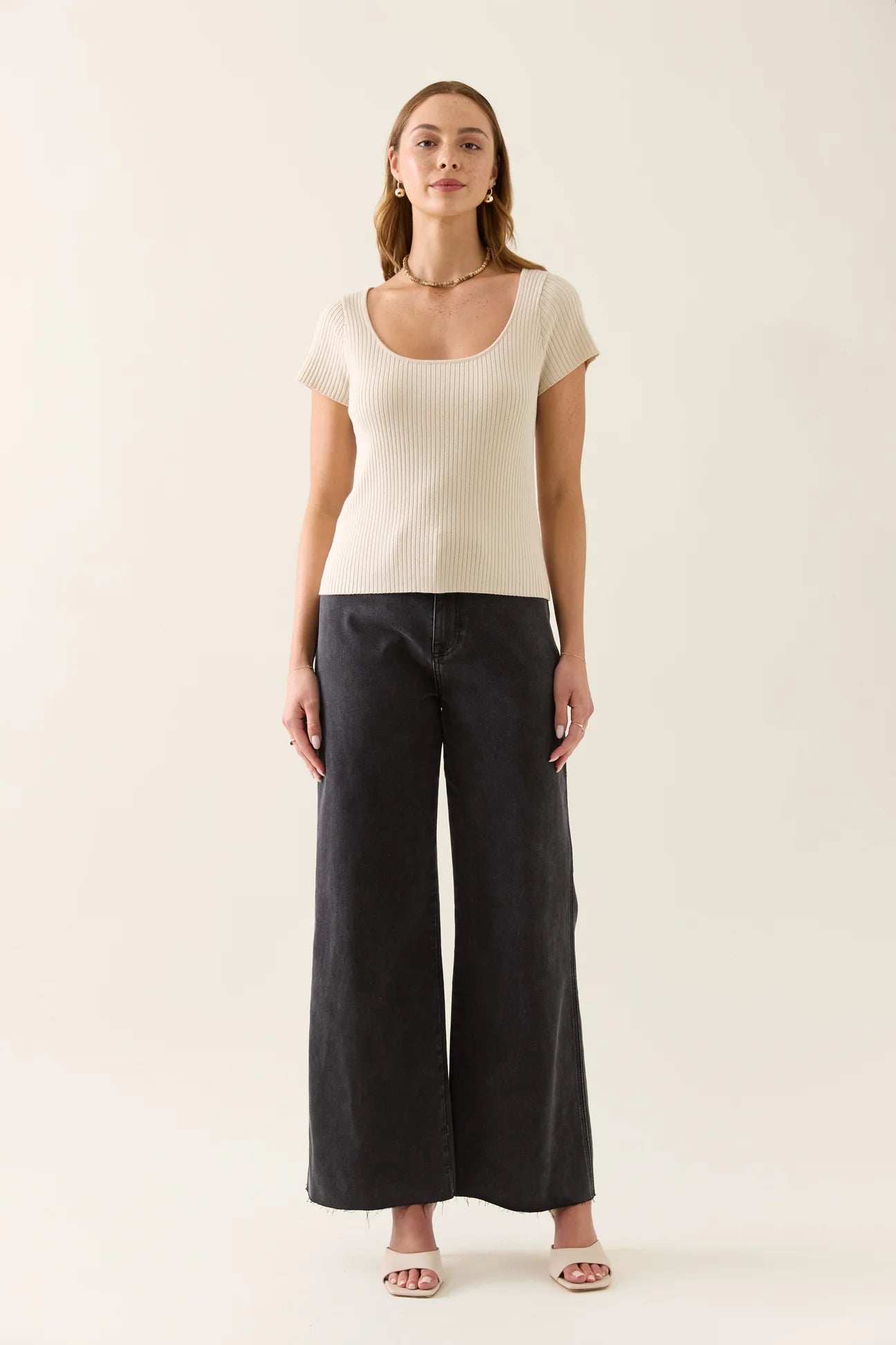 Adele Knit T-Shirt Canvas