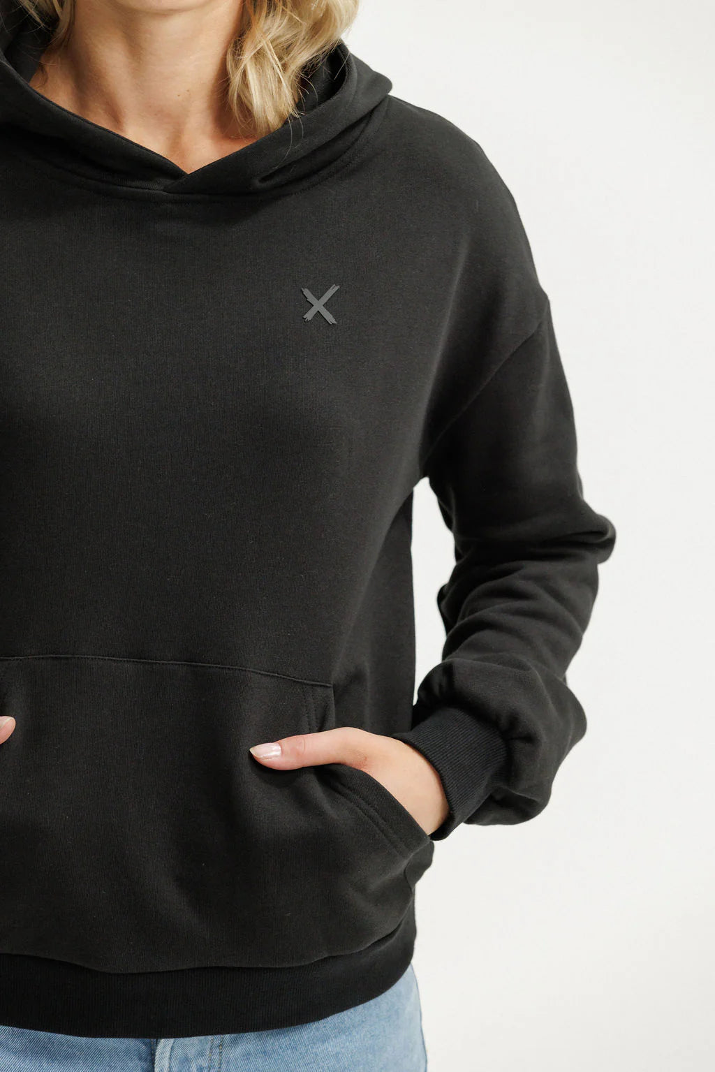 Homelee Alpine Elliot Hoodie Black w Silver X