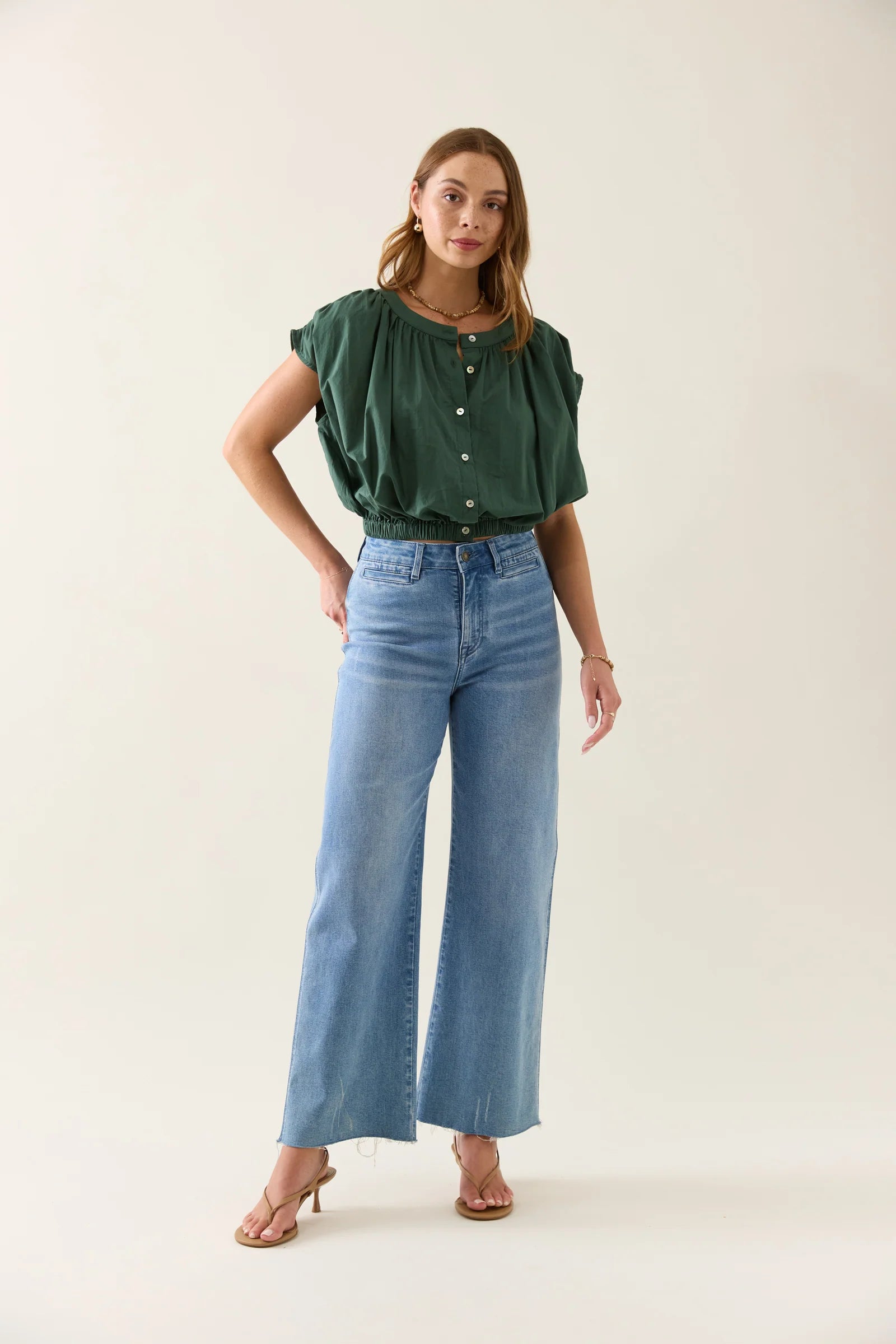 Aurora Reversible Crop Top Myrtle
