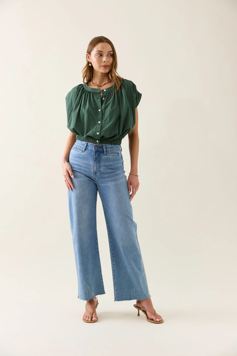 Aurora Reversible Crop Top Myrtle