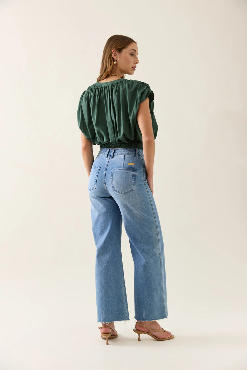 Aurora Reversible Crop Top Myrtle