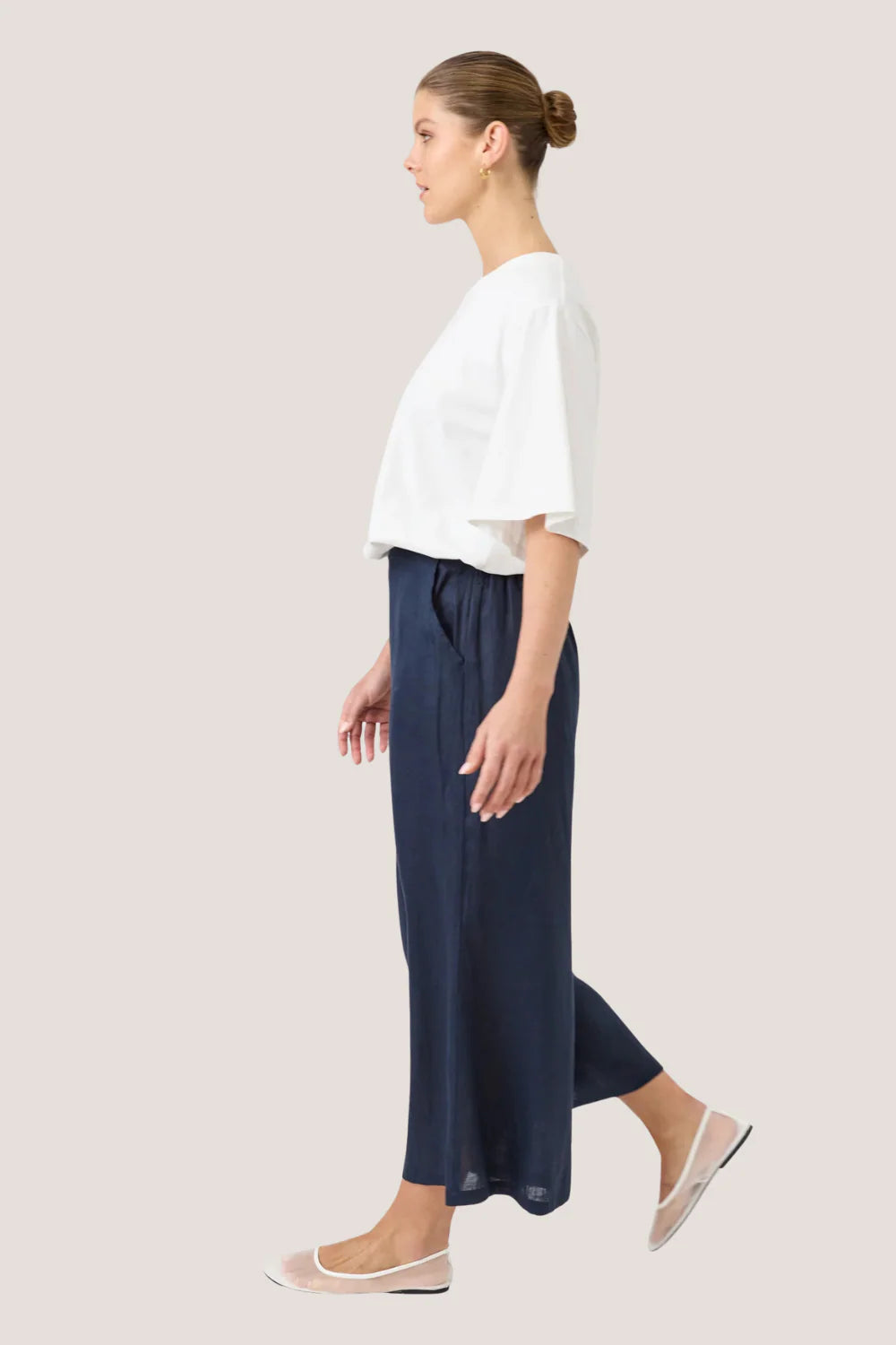 Studio Crop Pant Navy