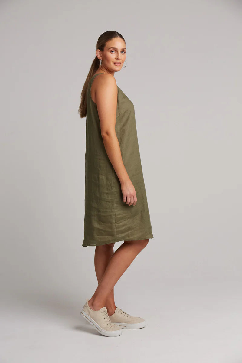 Studio Midi Dress Khaki