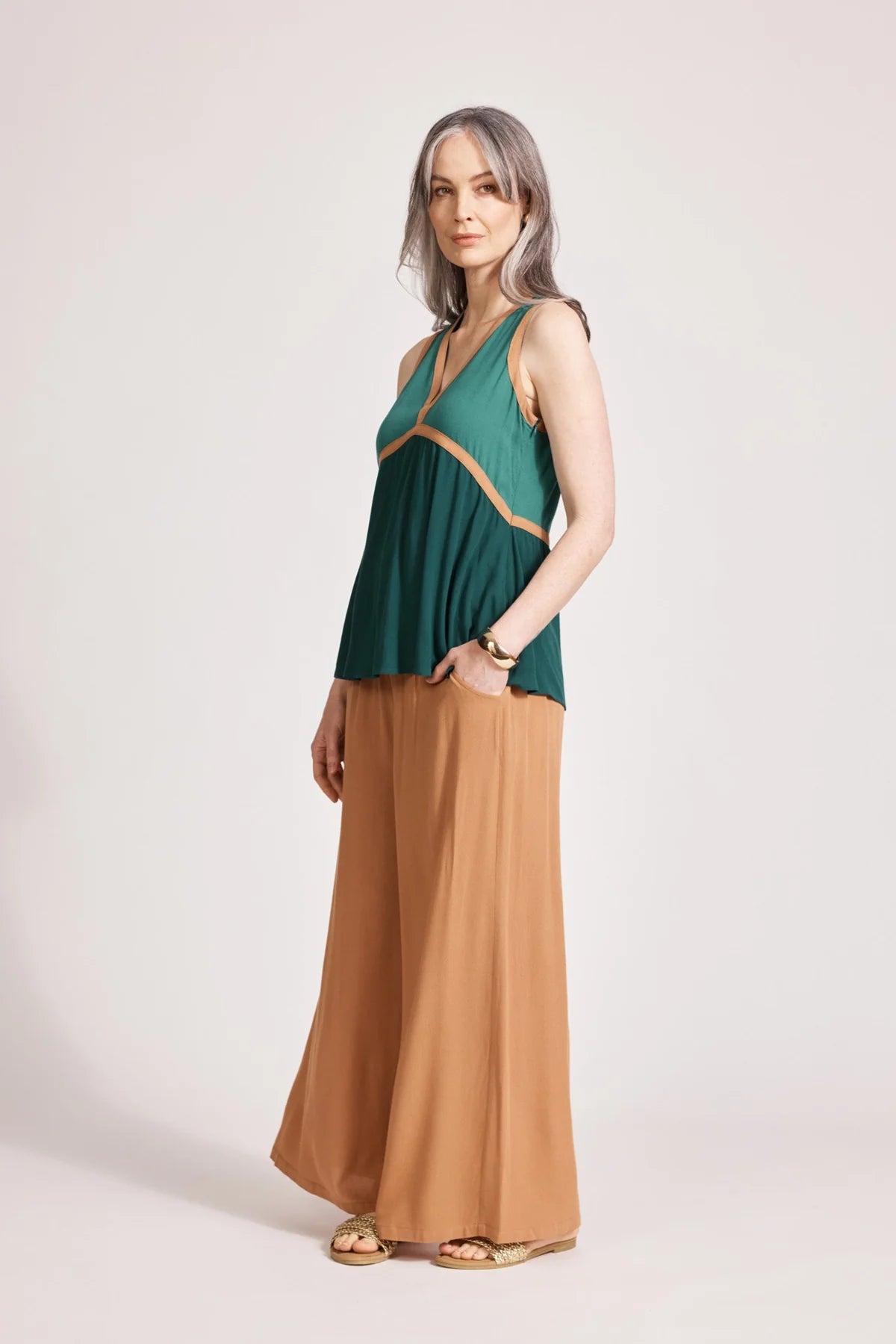 Alegria Spliced Tank Teal/Lagoon