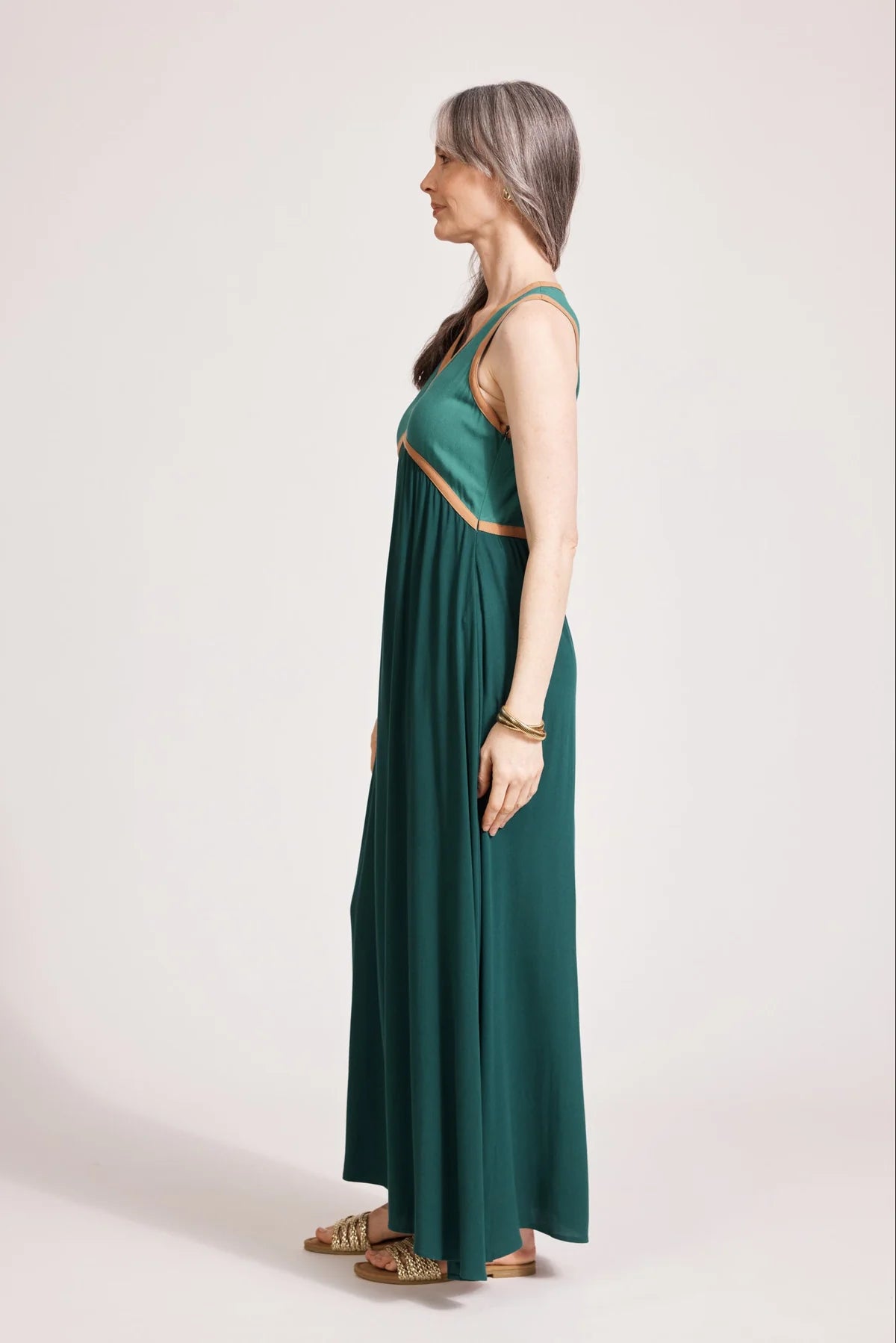 Alegria Spliced Maxi Dress Teal/Lagoon