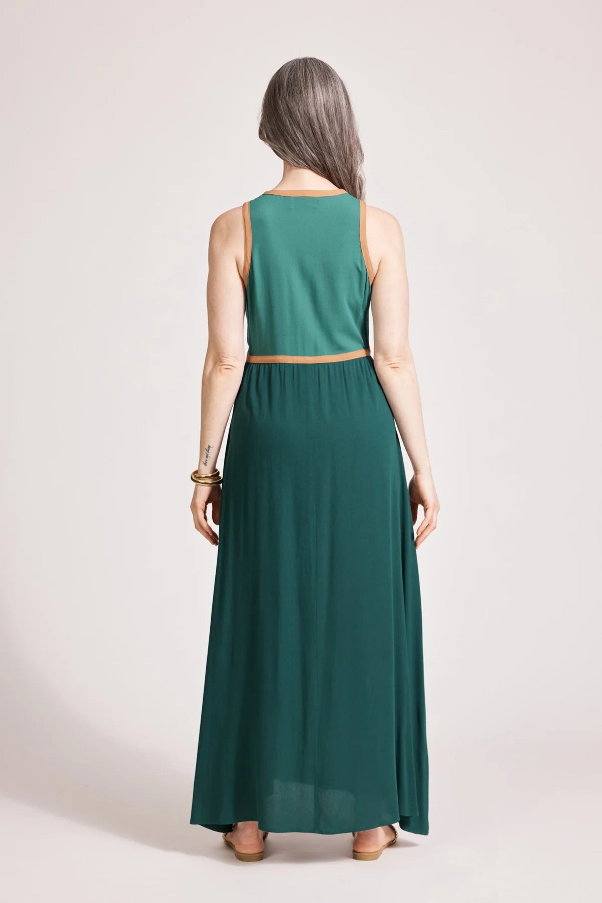 Alegria Spliced Maxi Dress Teal/Lagoon