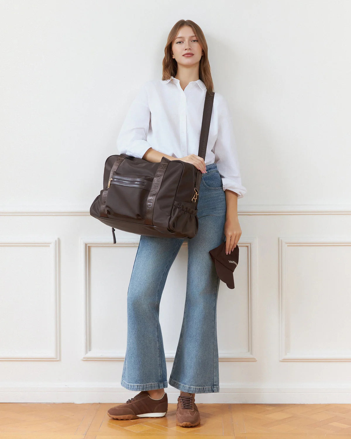 Louenhide Jenn Nylon Travel Bag Chocolate