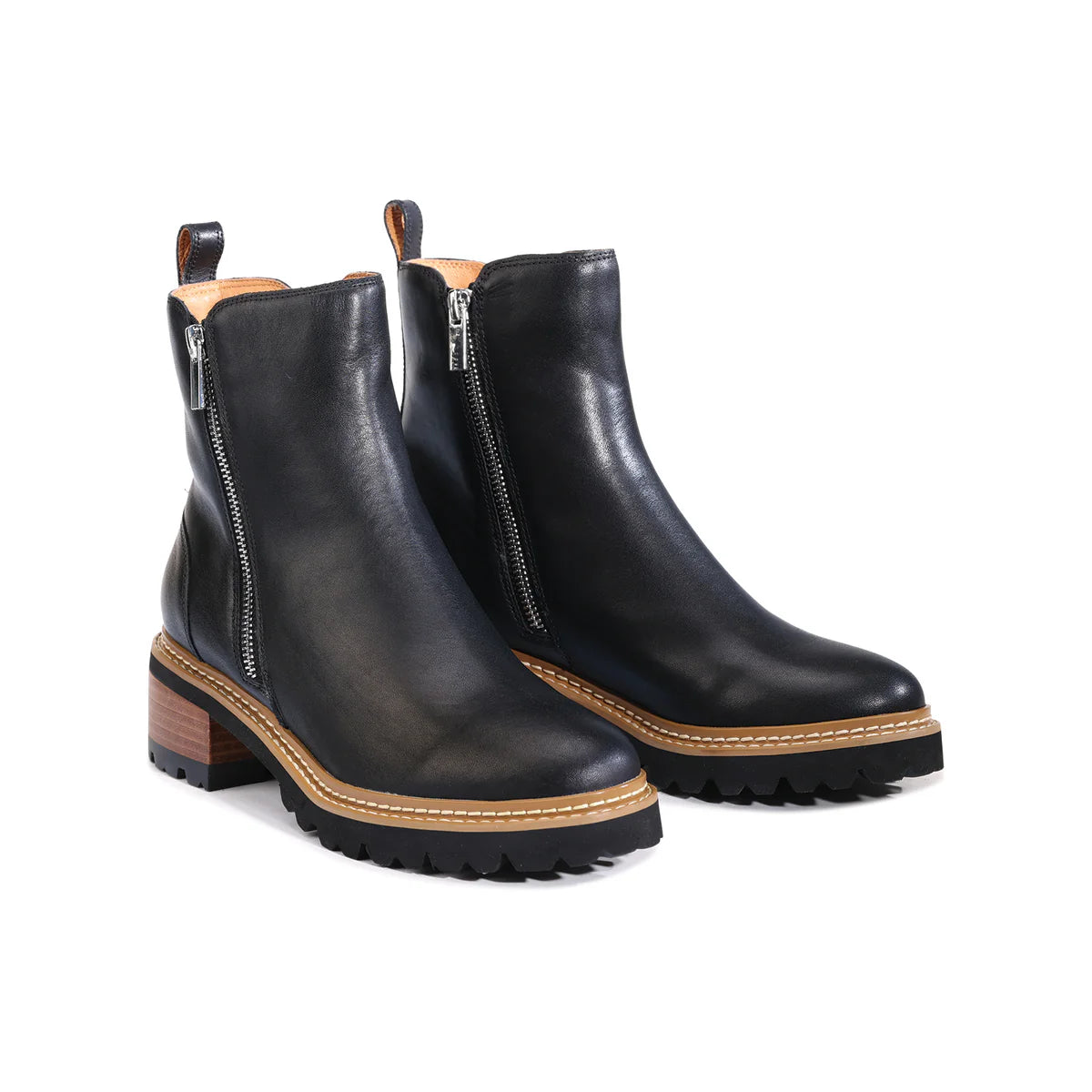 EOS Lindira Black Womens Leather Boot