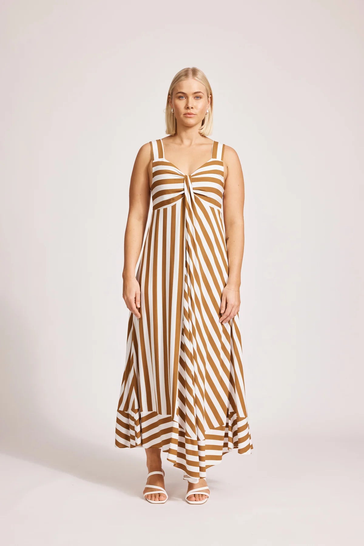 Treville Stripe Tank Maxi Dress Caramel