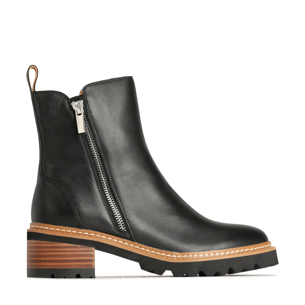EOS Lindira Black Womens Leather Boot