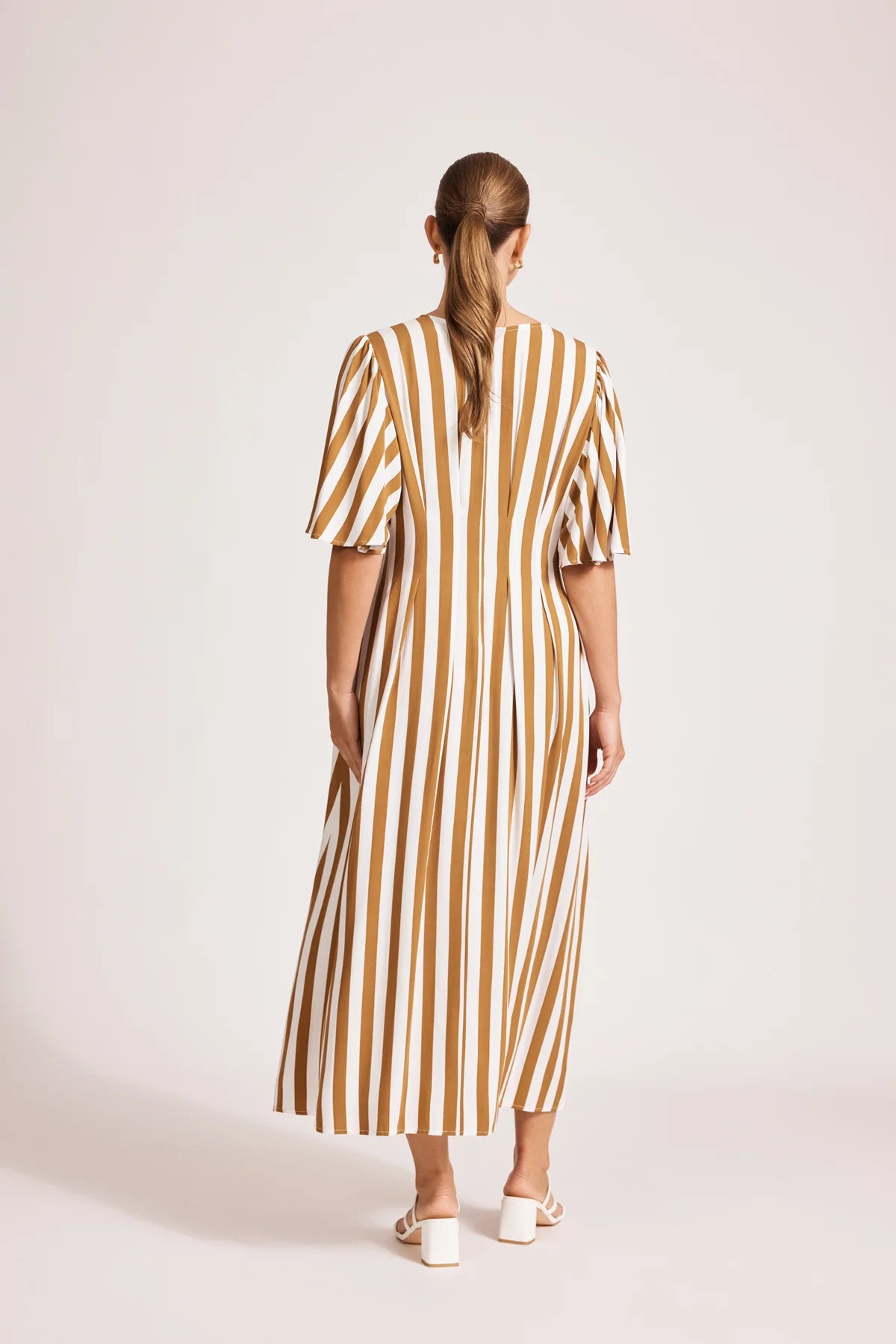 Treville Stripe Maxi Dress Caramel