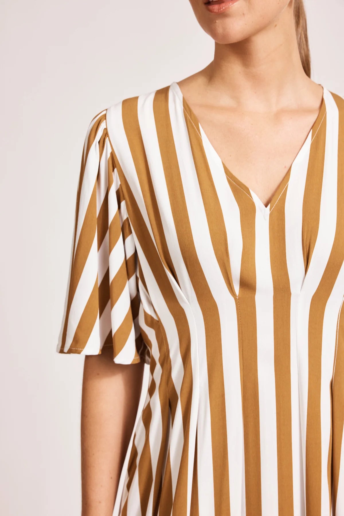 Treville Stripe Maxi Dress Caramel