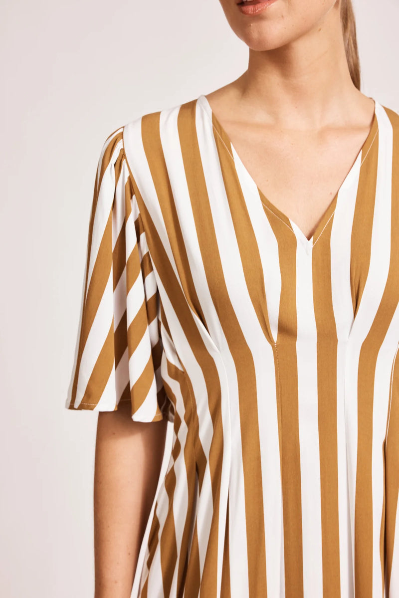 Treville Stripe Maxi Dress Caramel