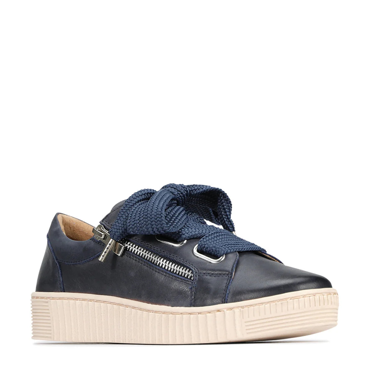 EOS Jovi Navy Leather Sneakers