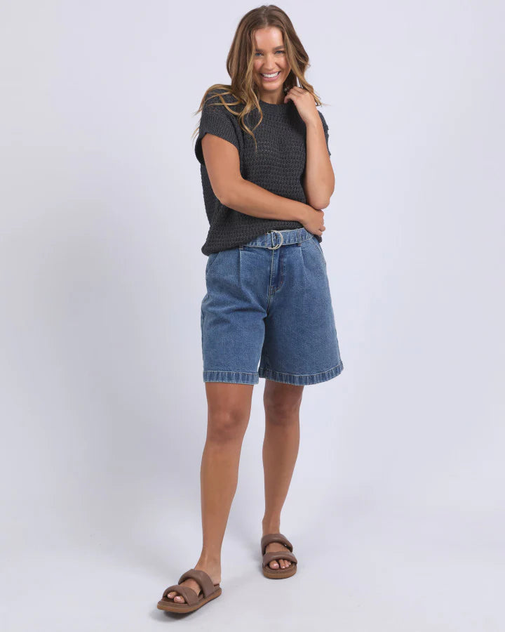 Isla Knit Vest Charcoal