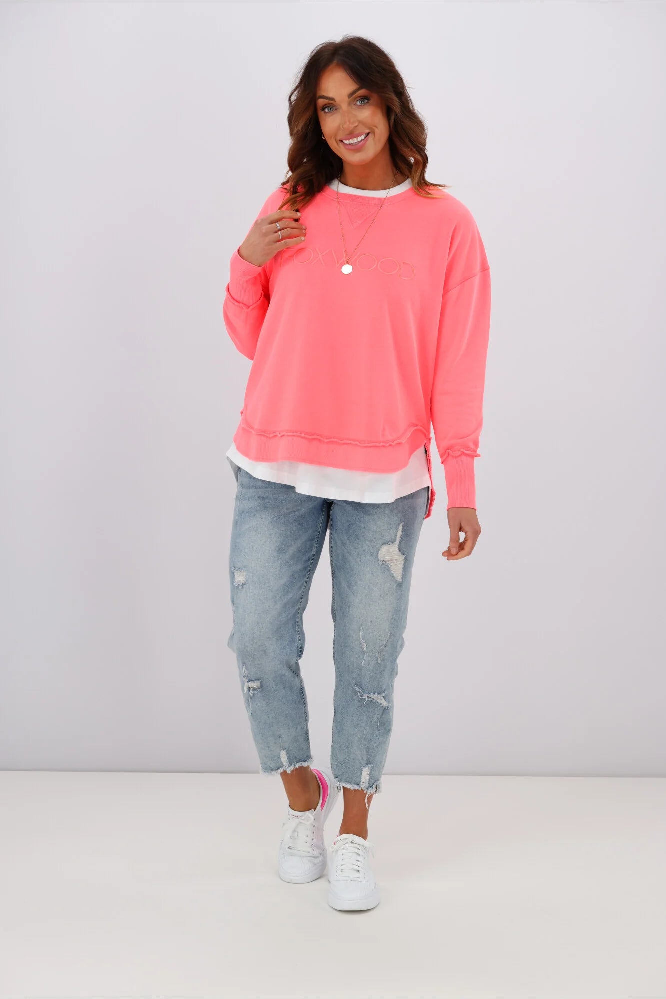 Simplified Crew Neon Pink