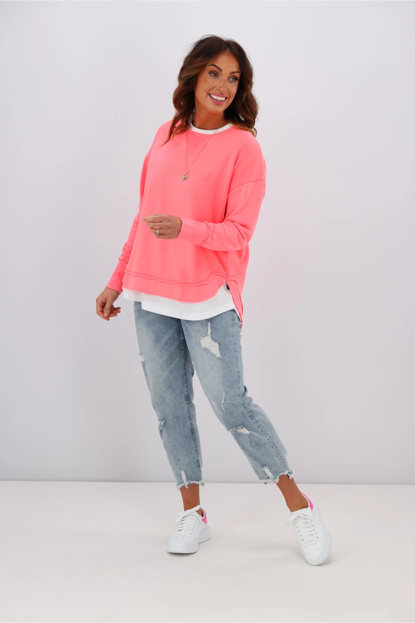 Simplified Crew Neon Pink