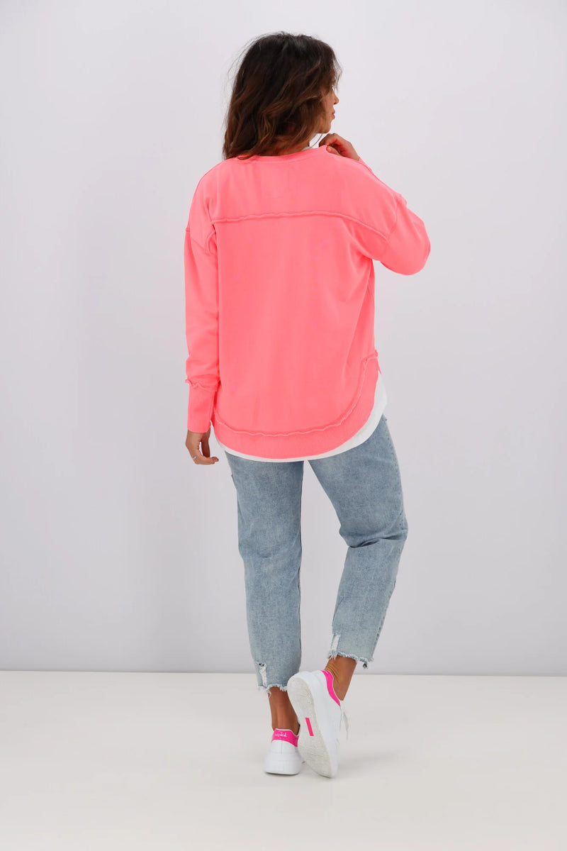 Simplified Crew Neon Pink