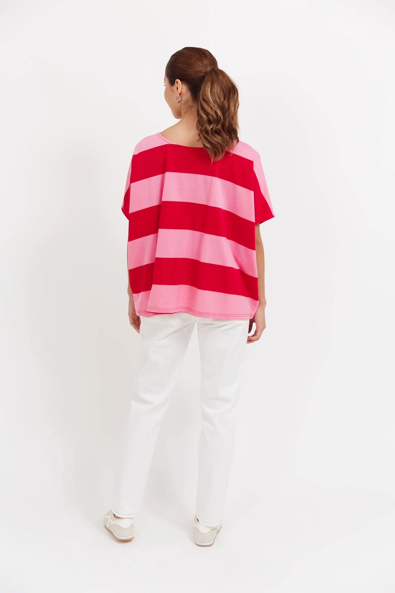 Jardin Stripe T-Shirt Garnet