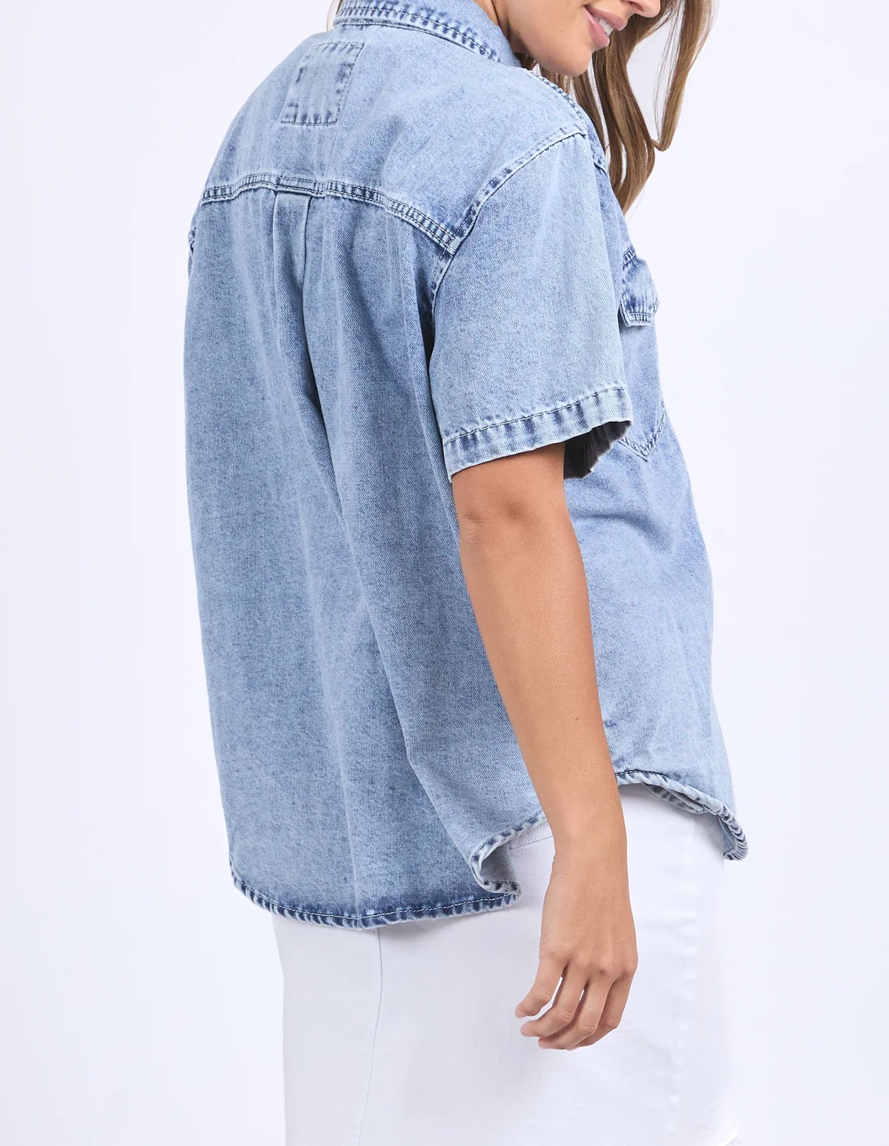 Daisy Short Sleeve Shirt Light Blue
