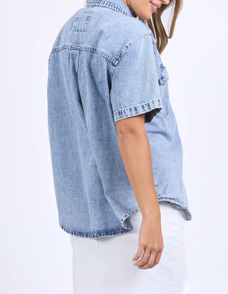 Daisy Short Sleeve Shirt Light Blue