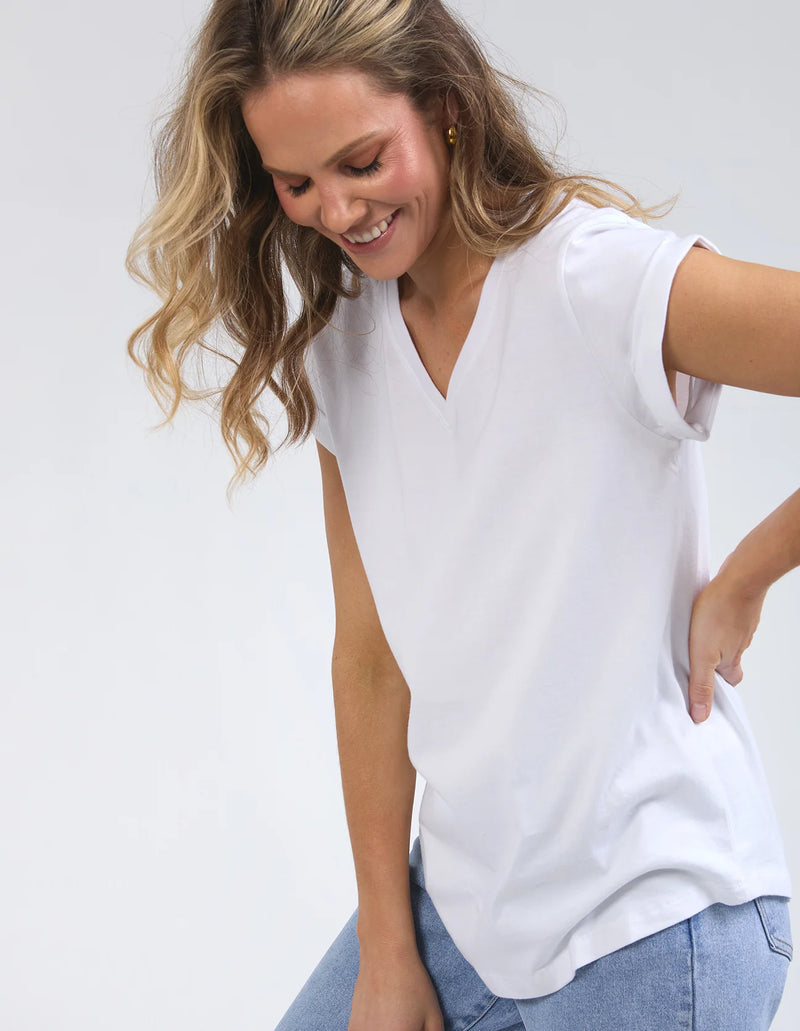 Manly Vee Tee White