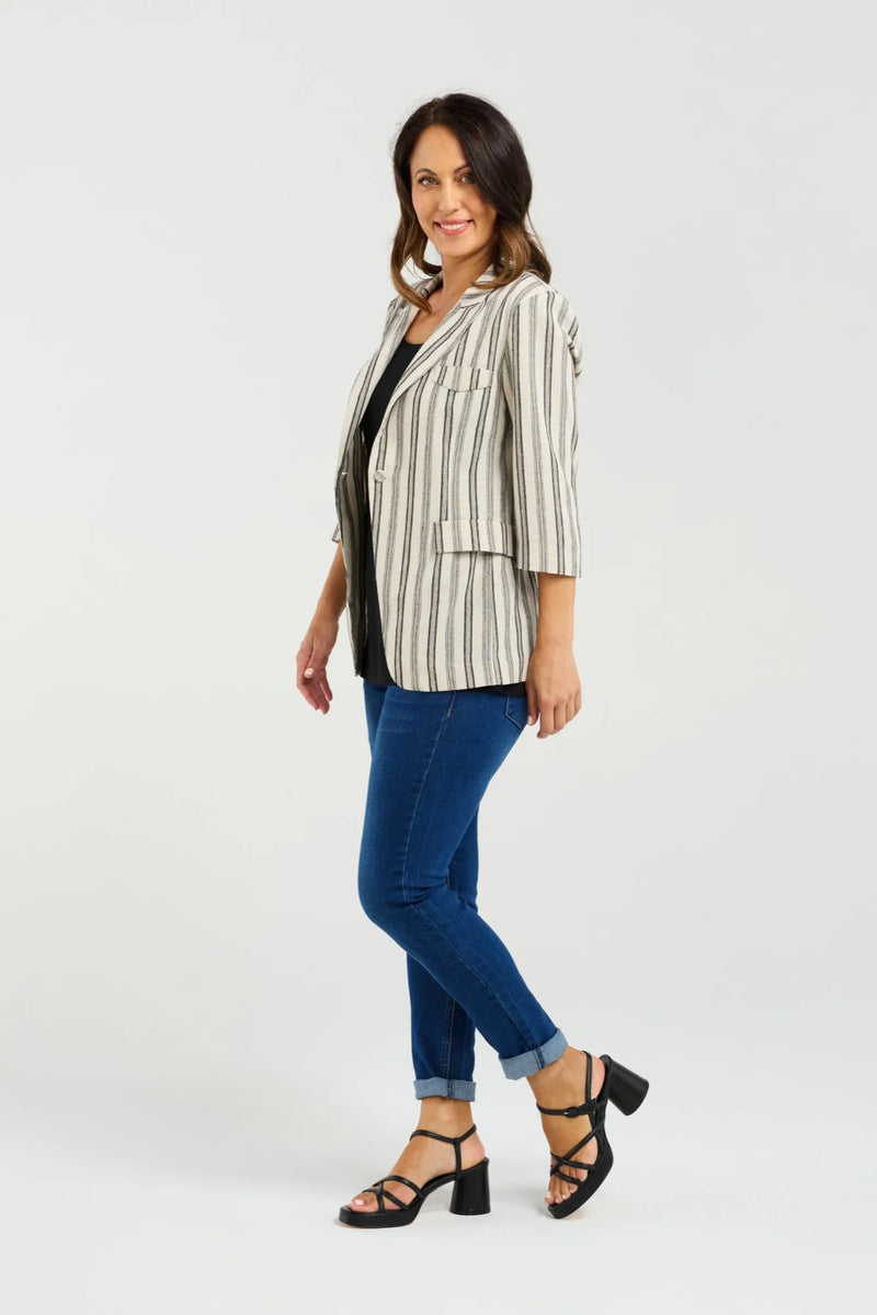 Jocelyn Blazer Ivory Weave