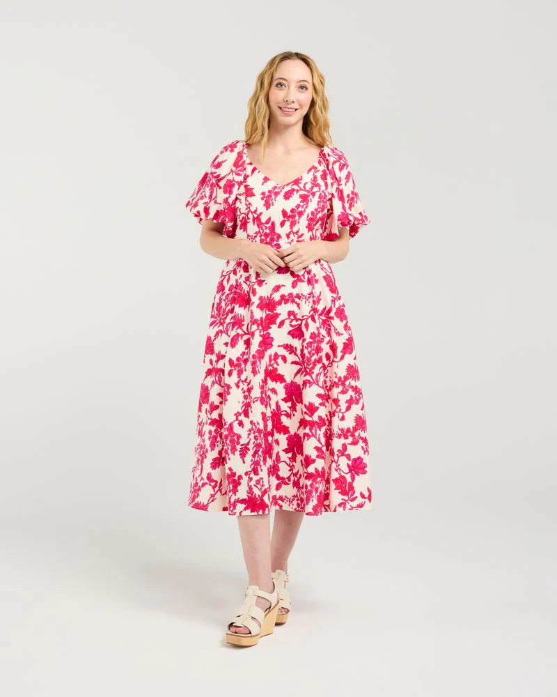 Gabrielle Dress Magenta Blossom